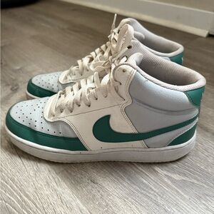 Nike High-Top Sneakers in Teal and White